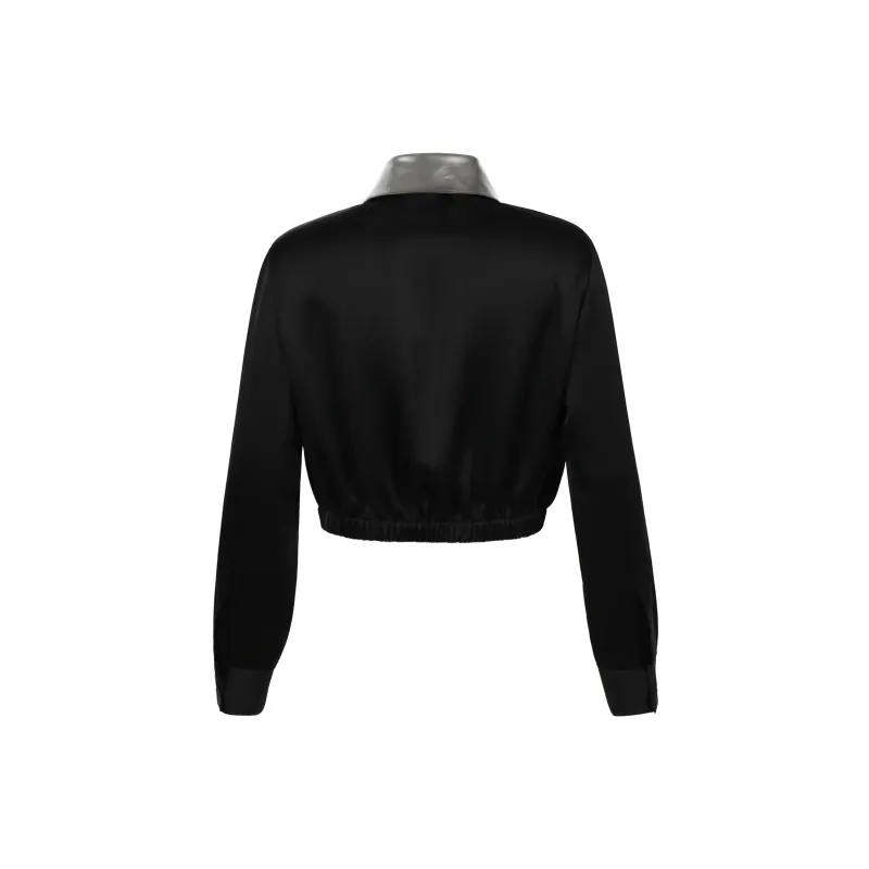 Valeria Obbaco Crop Tops Women's Black-1
