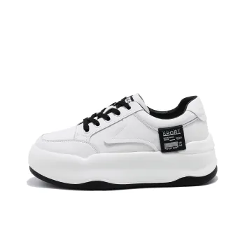 BAIJIHONG Slip Resistant, Abrasion Resistant, Lightweight Low Top Skateboard Shoes 5cm Women's
