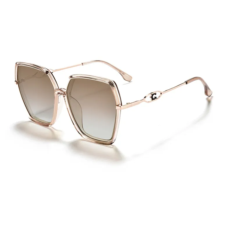 Sagawa TR/Memory Plastic Metal Irregular Shape Sunglasses Unisex-2