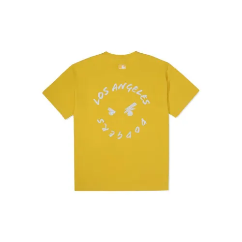 MLB Frown Bear Series T-Shirts Unisex Yellow