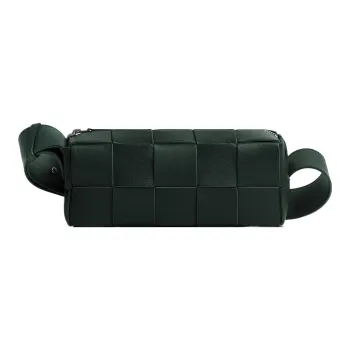 Bottega Veneta Brick Casstte Cow Leather Shoulder Bag, Crossbody Bag Trumpets Men's Dark Green