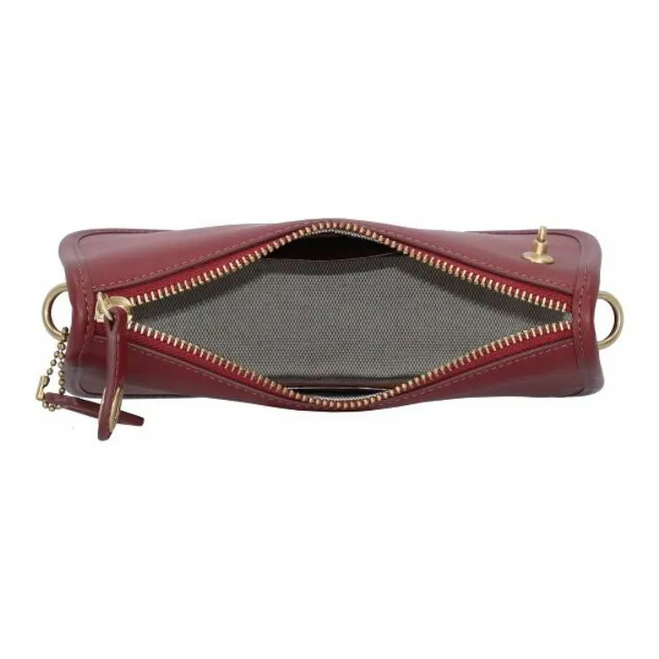 COACH Swinger Glove Tanning Shoulder Bag, Handbag, Shoulder Bag Women's Cherry Red-4