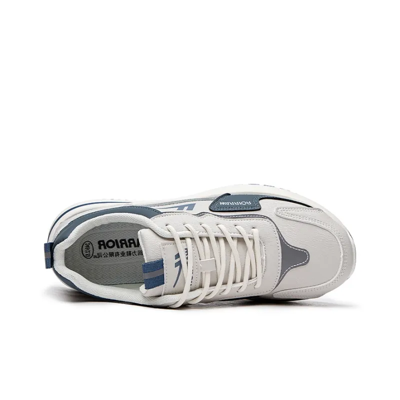 Warrior Wear resistant And Lightweight Low Top Casual Shoes Men's Beige Blue-2