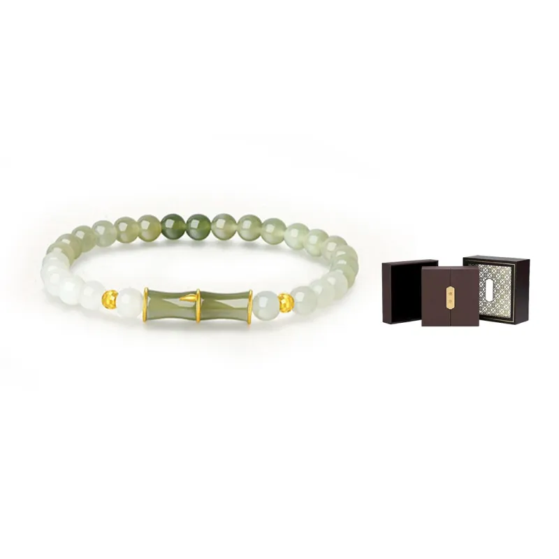 LOVING Hetian Jade Bracelets Pale Greenish White Jade Women's-8