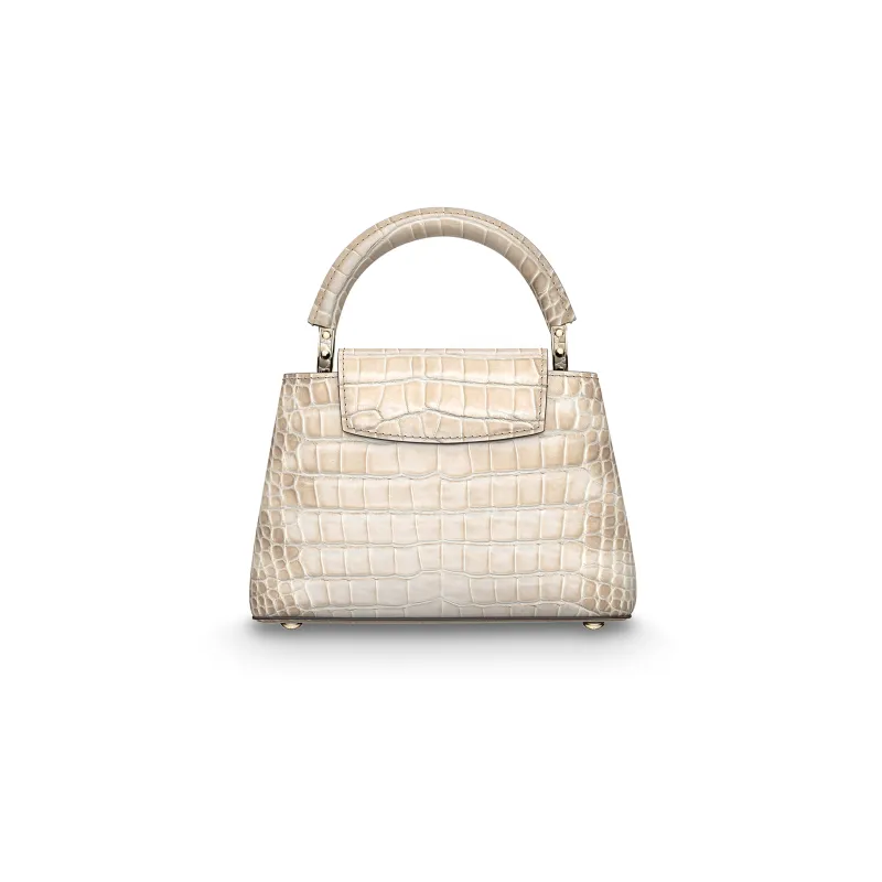 LOUIS VUITTON Capucines Crocodile Leather One Shoulder Handbags Mini Women's Pearl-2