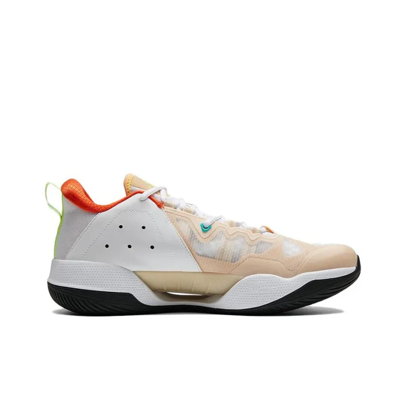 PEAK Breeze Cushioning Wear Resistant Rebound Low Top Performance Basketball Shoes Men's Bean Khaki-1