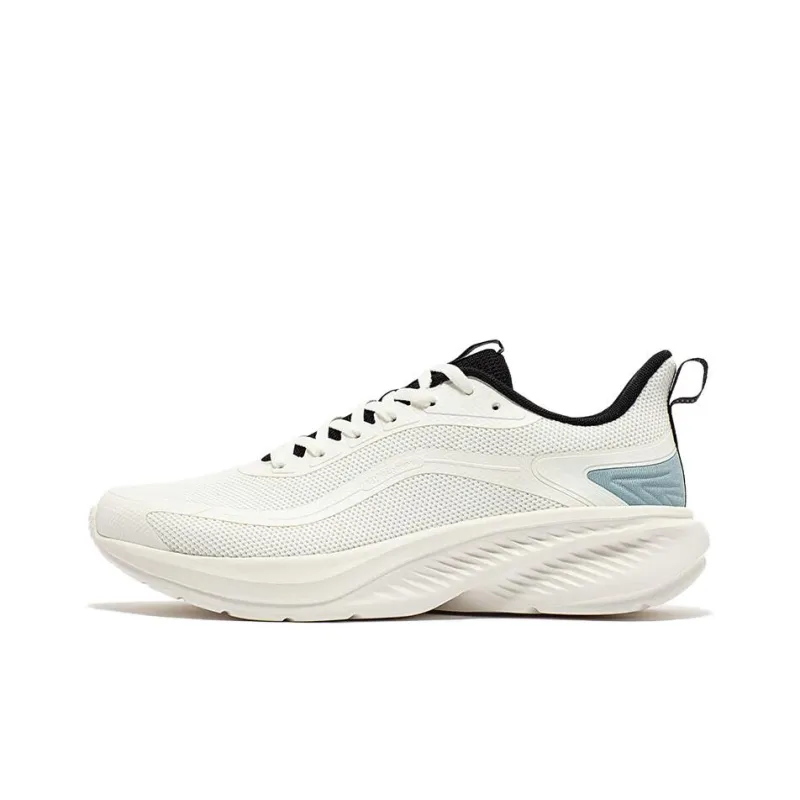 361° Anti Slip Wear Resistant Low Top Running Shoes Men's White Blue-0