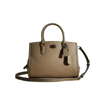 COACH Brooke Pebbled Leather Tote Bag Shopping Bag Handbag Shoulder Bag Crossbody Bag Medium Size Women's Army Green