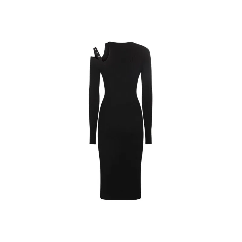 Blumarine Eyelet Detailed Ribbed Dress-1