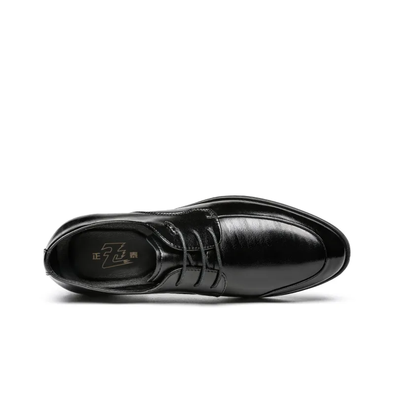 CHINT Dress Shoes Men Low Top Black-3