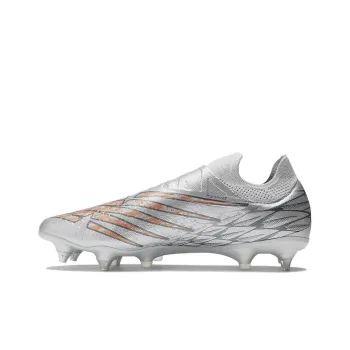 New Balance Furon V7 Pro SG Anti Slip Wear Resistant Soccer Shoes Unisex Silver Gray Copper