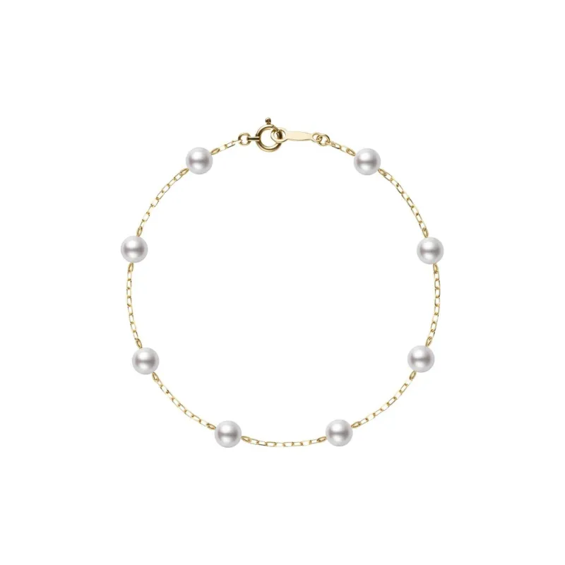 MIKIMOTO 18K Gold Akoya Pearl Bracelets Women's Gold-0