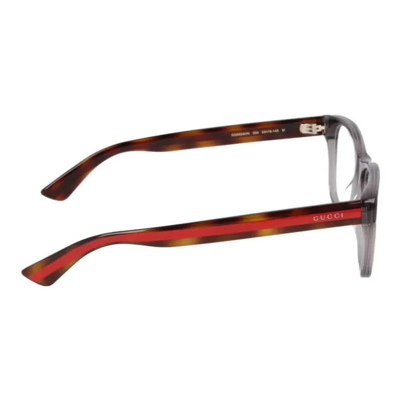 GUCCI Acetate Irregular Shape Eyeglass Frames Men's Gray-2