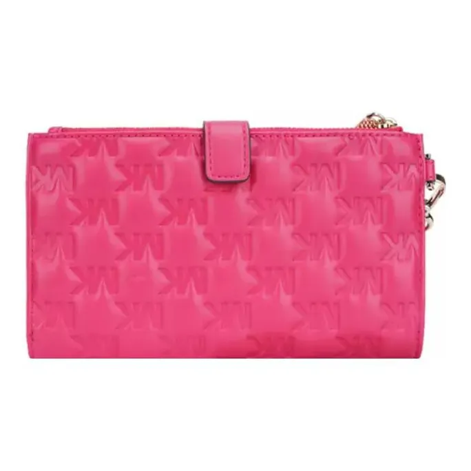 MICHAEL KORS Jet Set Cow Leather Wallet Small Size Women's Ruby Color-2