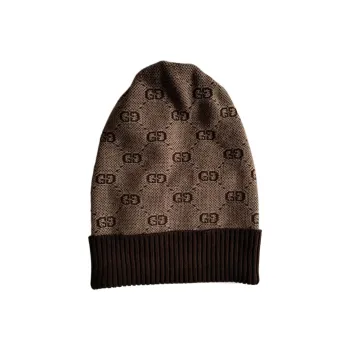 GUCCI Cashmere Beanies Unisex Brown