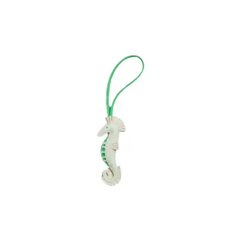 HERMES Sheepskin Keychains Unisex Bubble Green