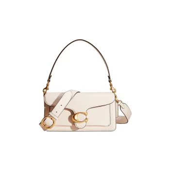 COACH Tabby Pebbled Leather Wine God Bag Handbag Shoulder Bag Medium Size Women's Cream White