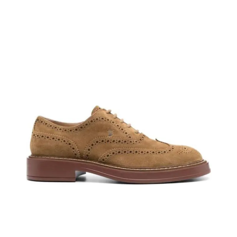 TOD'S Round Toe Lace-Up Brogues-1