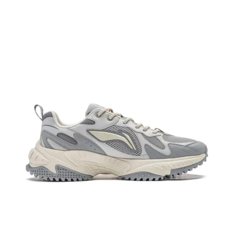 LiNing Venus 2.0 Cushioning Anti Slip And Wear Resistant Low Top Casual Shoes Men's Gray White-1