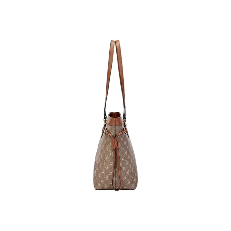 Hush Puppies Synthetic Leather Tote Bag, Shopping Bag, Handbag, Shoulder Bag Medium Size Women's Khaki-2