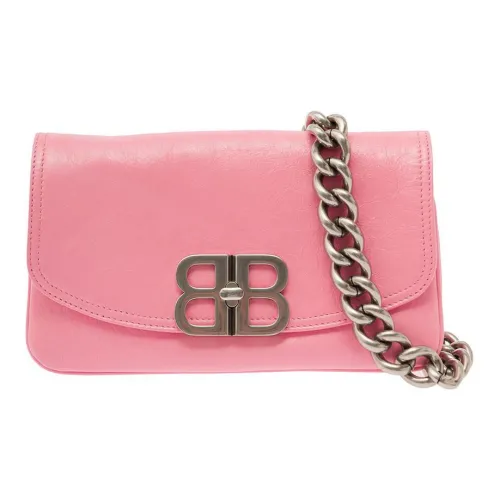Balenciaga Calfskin Crossbody Bag Shoulder Bag Women's Pink