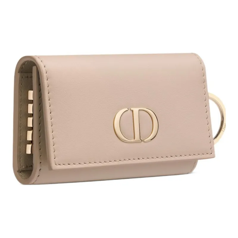 DIOR 30 Montaigne Smooth Calf Leather Key Pouch Women's Caramel Beige-1
