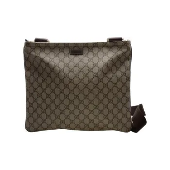 GUCCI PVC Shoulder Bag Crossbody Bag Regular Men's Gray/Black