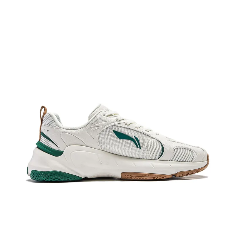 LiNing Low-Top Casual Shoes Men's White Green-1