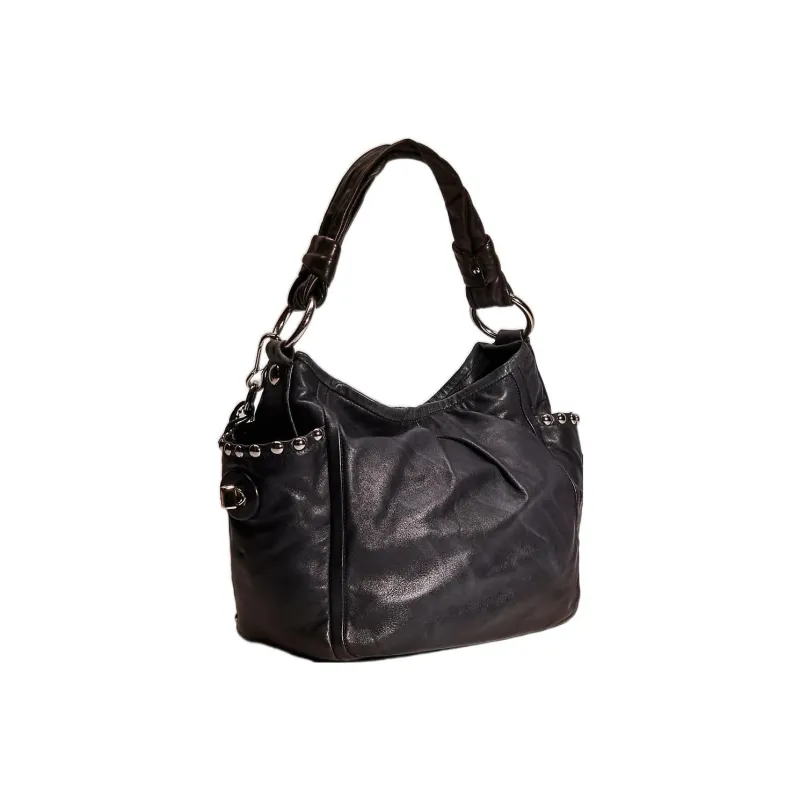 COACH Parker Leather Hobo Bag Handbag Shoulder Bag Women's Black-1