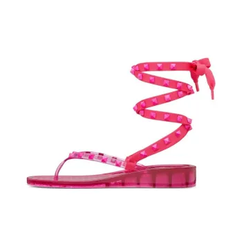 Valentino Rockstud Gladiator Sandals Pink Women's