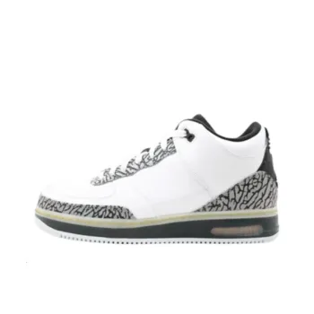 Jordan Air Jordan Fusion 3 Cushioning Wear-Resistant Mid-Top Vintage Basketball Shoes Men's White