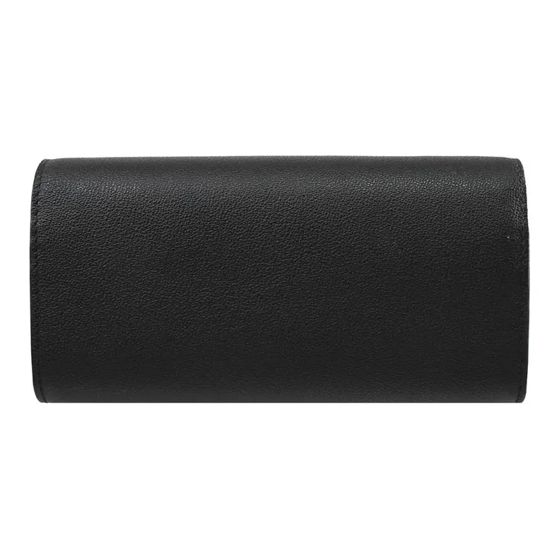 Burberry Calfskin Shoulder Bag Crossbody Bag Wallet Large Size Women's Black-4