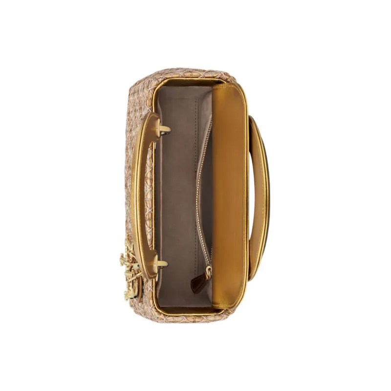 DIOR Lady Dior Satin Lady Dior Bag, Shoulder Bag, Crossbody Bag, Handbag Women's Gold-4