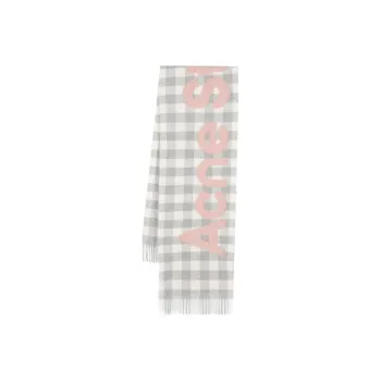 Acne Studios Logo Detailed Checkered Scarf