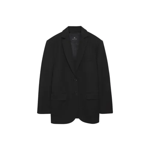 Anine Bing Quinn Single-breasted Wool Blazer