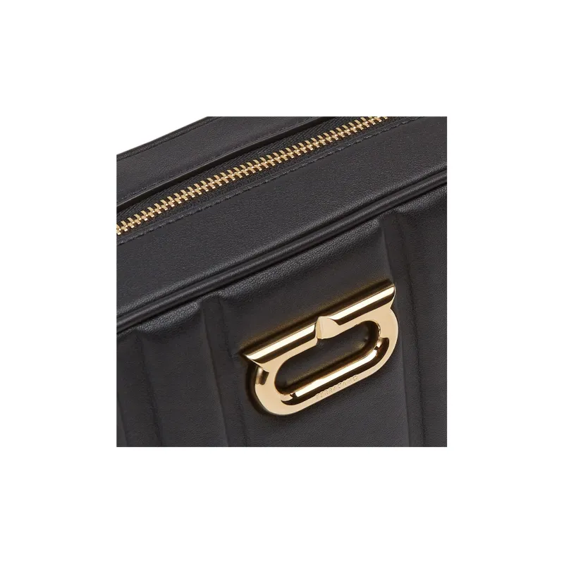 FERRAGAMO Cow Leather Camera Bag Shoulder Bag Crossbody Bag Medium Size Women's Black-4