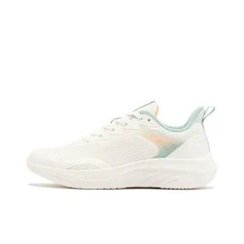 361° Anti Slip Wear Resistant Low Top Running Shoes Women's White Green Pink