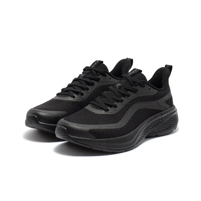 361° Anti Slip Wear Resistant Low Top Running Shoes Men's Obsidian Black Smoke Gray-1