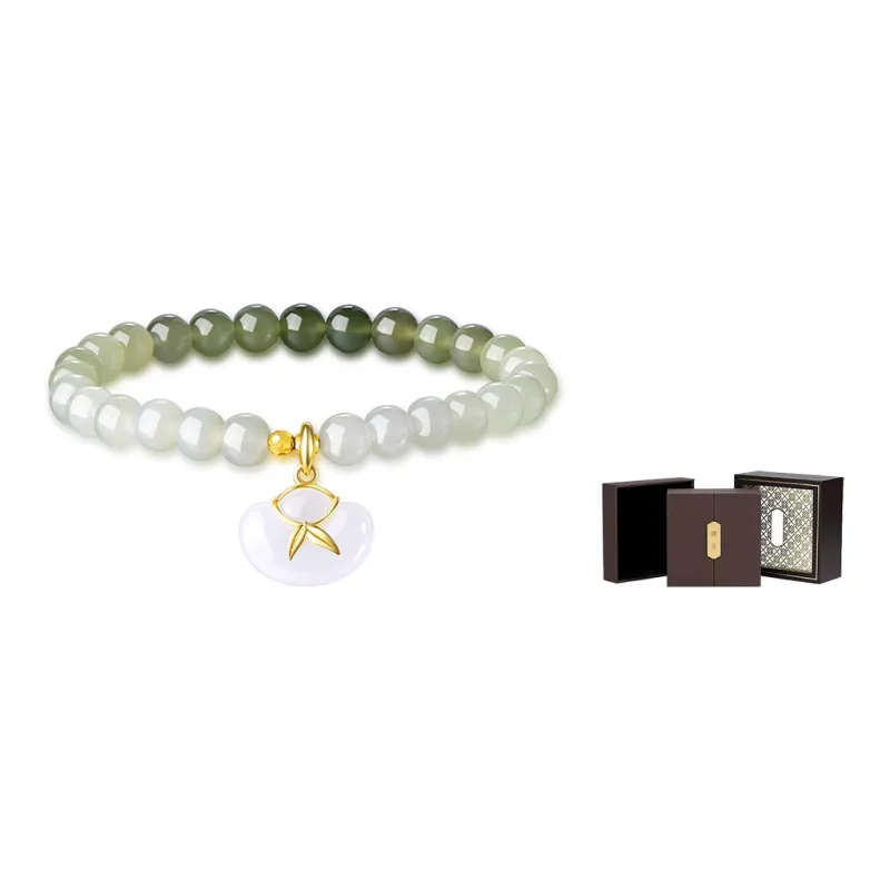 LOVING Hetian Jade Bracelets White Jade/Pale Greenish White Jade Women's-6