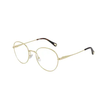 Chloe Metal Round Eyeglass Frames Women's Gold