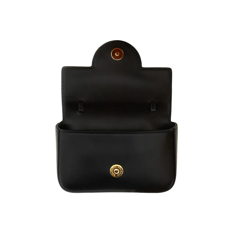 BALMAIN B-BUZZ Jacquard Canvas Portable Crossbody Bag Shoulder Bag Mini Women's Black-4