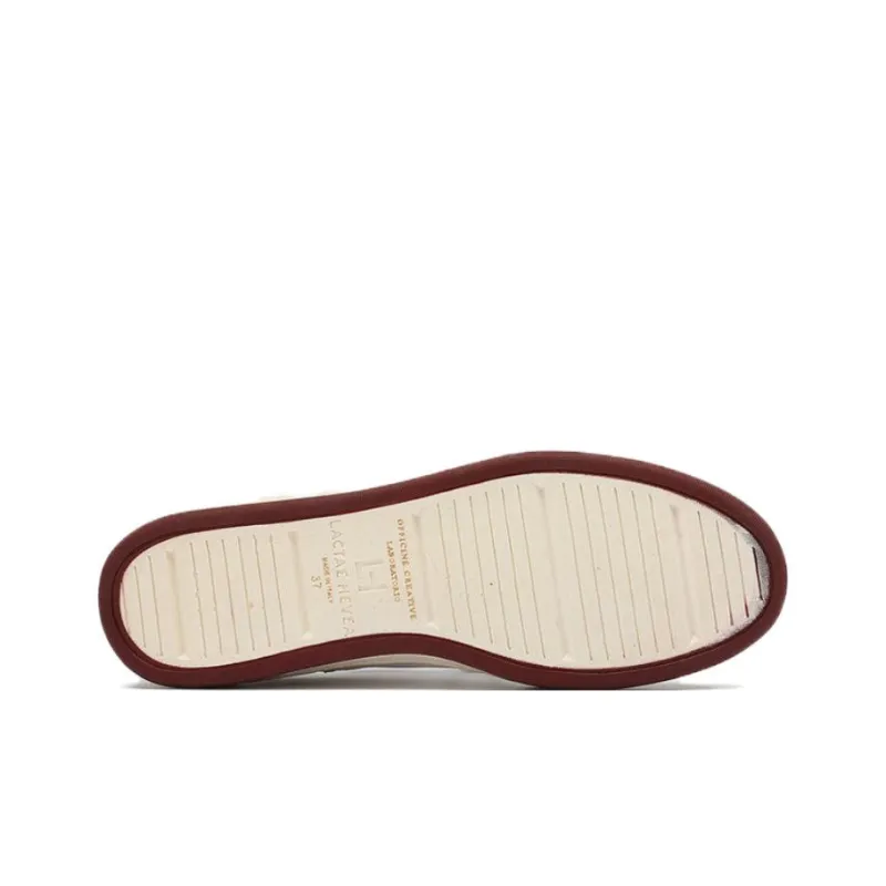 Officine Creative Low-Top Skateboard Shoes Women's White Red-4