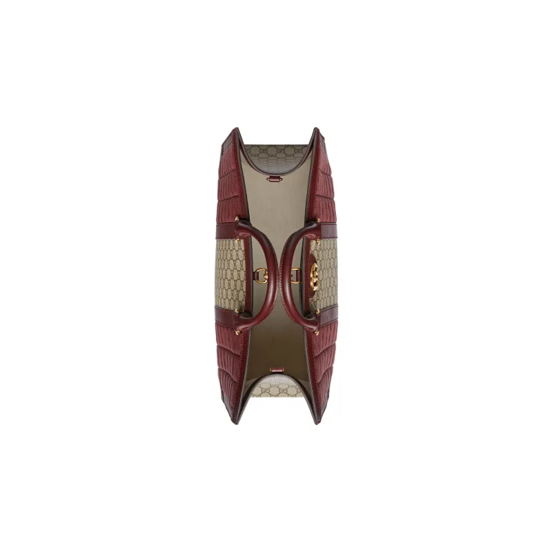 GUCCI Ophidia Canvas With Leather Tote Bag, Shopping Bag, Shoulder Bag, Crossbody Bag, Handbag Tubas Men's Burgundy-5