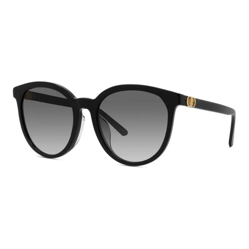 DIOR Acetate Irregular Shape Sunglasses Women's Black-0