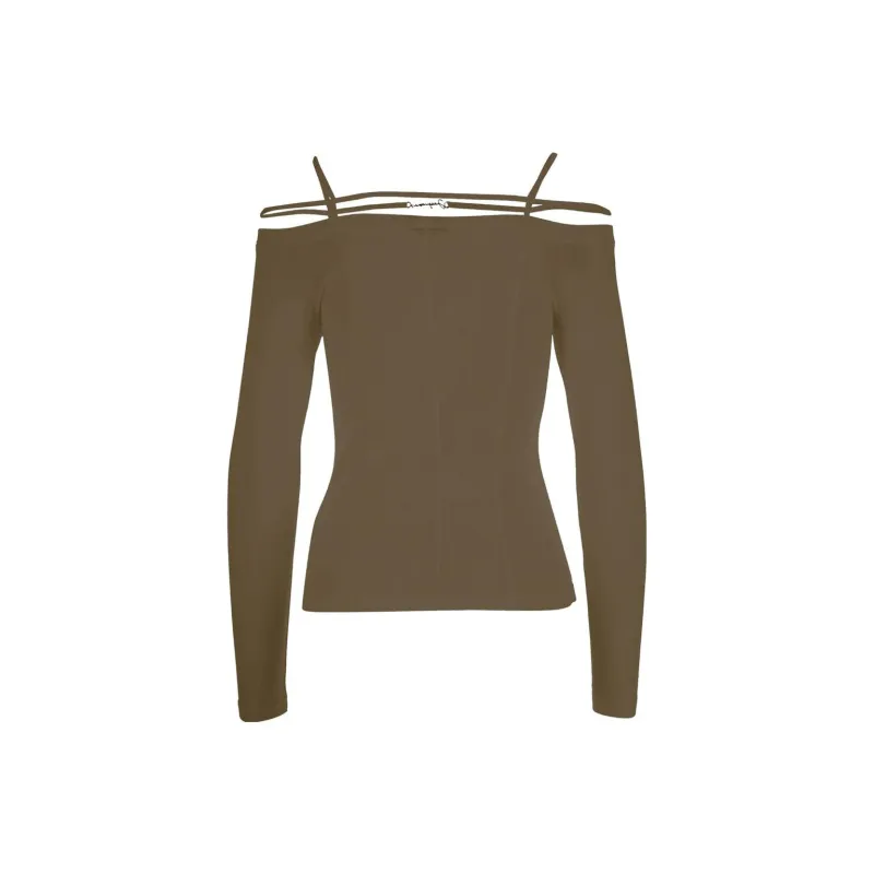 Jacquemus T Shirts Women's Brown-1