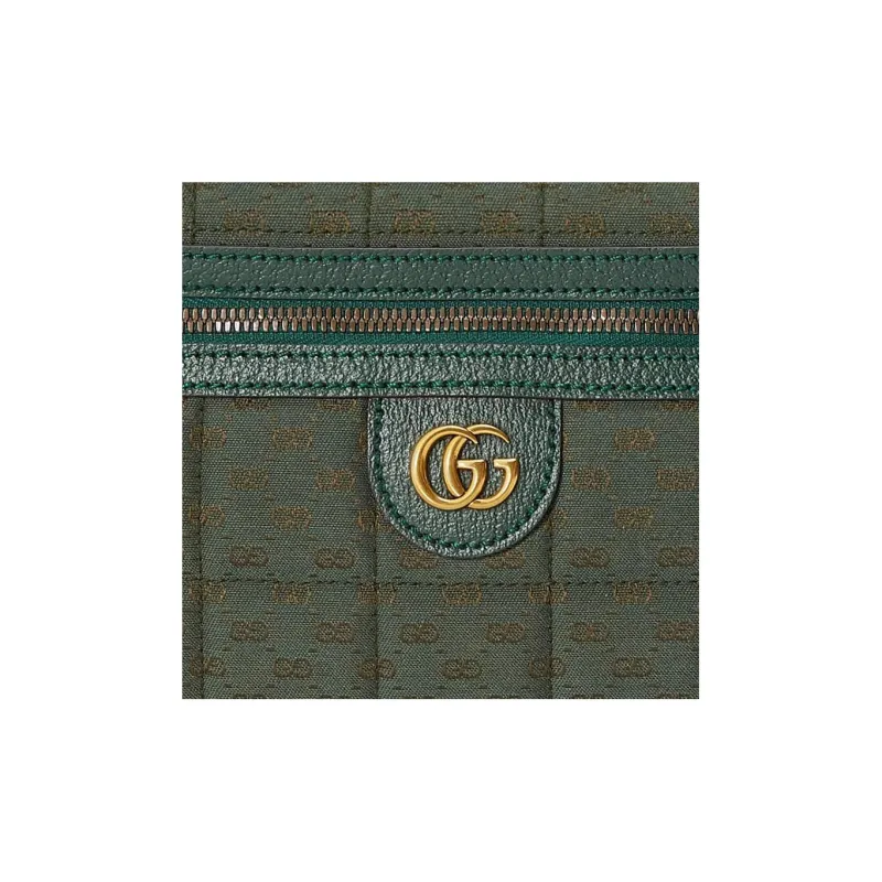 GUCCI Ophidia Canvas With Leather Sling Bag, One Shoulder, Crossbody, Fanny Pack Trumpets Men's Green-7