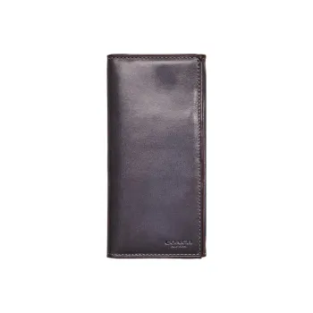COACH Breast Buffalo Leather Coin Purses Wallets Men's Black