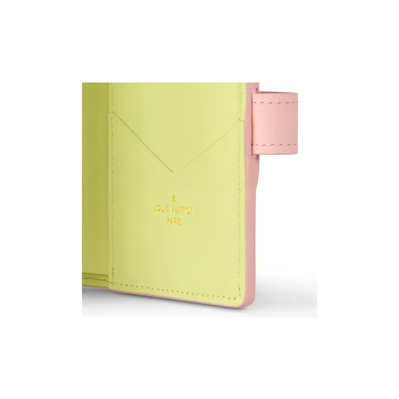 LOUIS VUITTON Taurillon Cow Leather Wallet Women's Pink-4