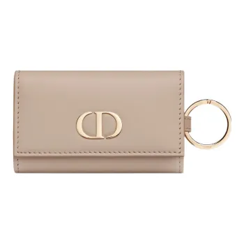 DIOR 30 Montaigne Smooth Calf Leather Key Pouch Women's Caramel Beige