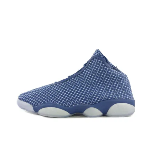 Jordan Horizon Anti Slip And Wear Resistant Breathable Mid Top Vintage Basketball Shoes Men's Blue White